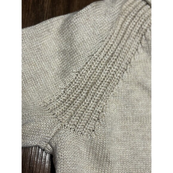 Abercrombie & Fitch Notch Neck Sweater Knit Women's Small Pullover, Beige - Picture 6 of 9